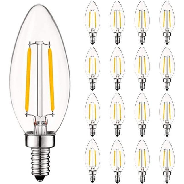 4 Watt (40 Watt Equivalent), B11 LED, Dimmable Light Bulb, E12/Candelabra Base