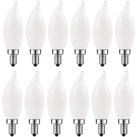 5 Watt (60 Watt Equivalent), CA11 LED, Dimmable Light Bulb, Warm White (2700K) E12/Candelabra Base