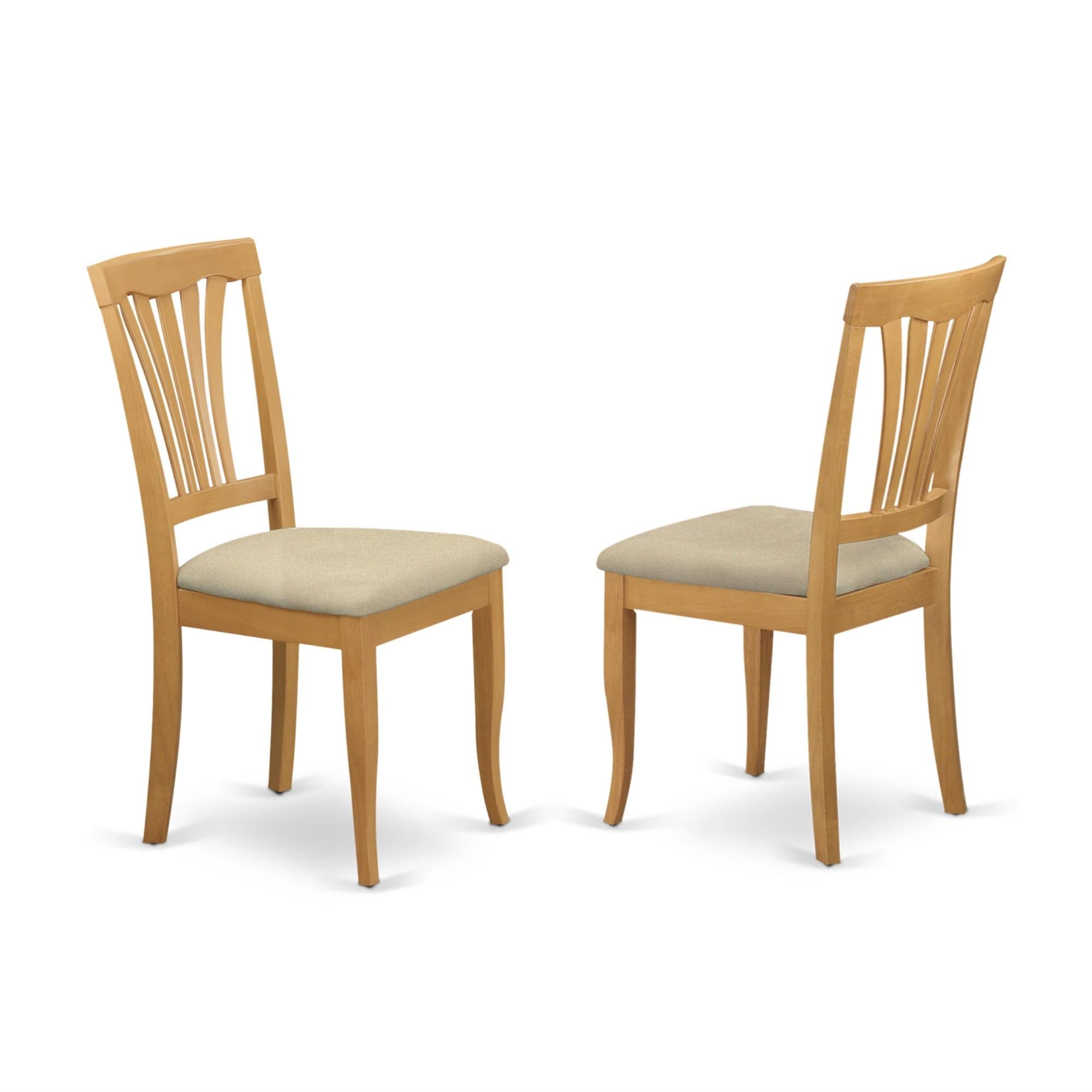 East West Furniture, AVC-OAK-C Avon Chair With Cushion Seat - Oak Finish