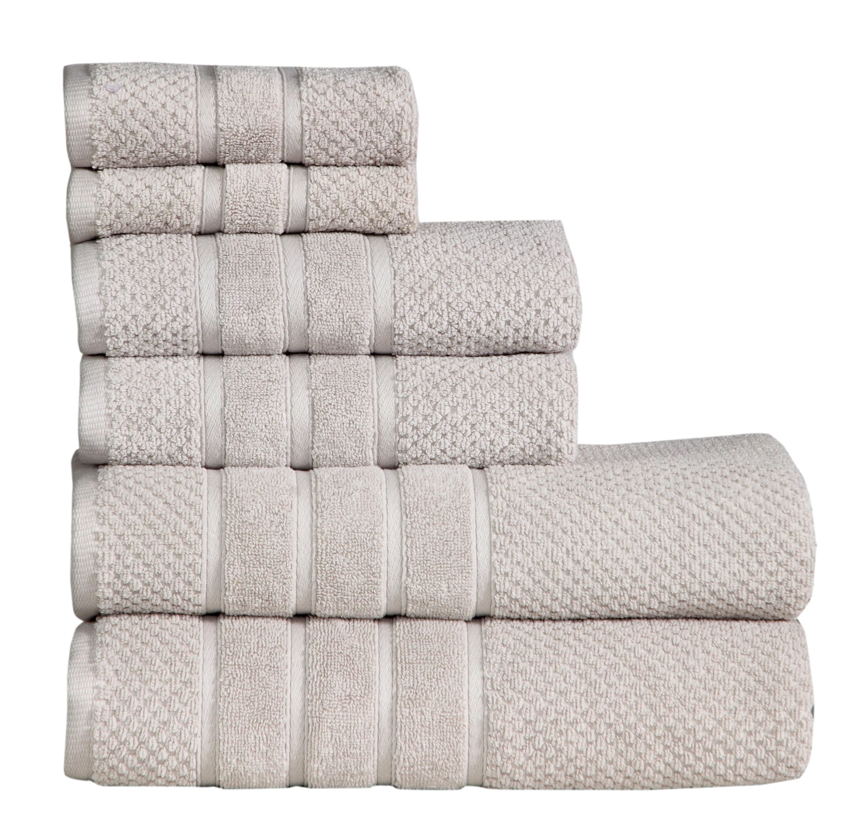 Luxury 100% Cotton 6-Piece Towel Set, 650 GSM Hotel Collection, Super Soft and Highly Absorbent (Multicolor, 6 Pack Set)