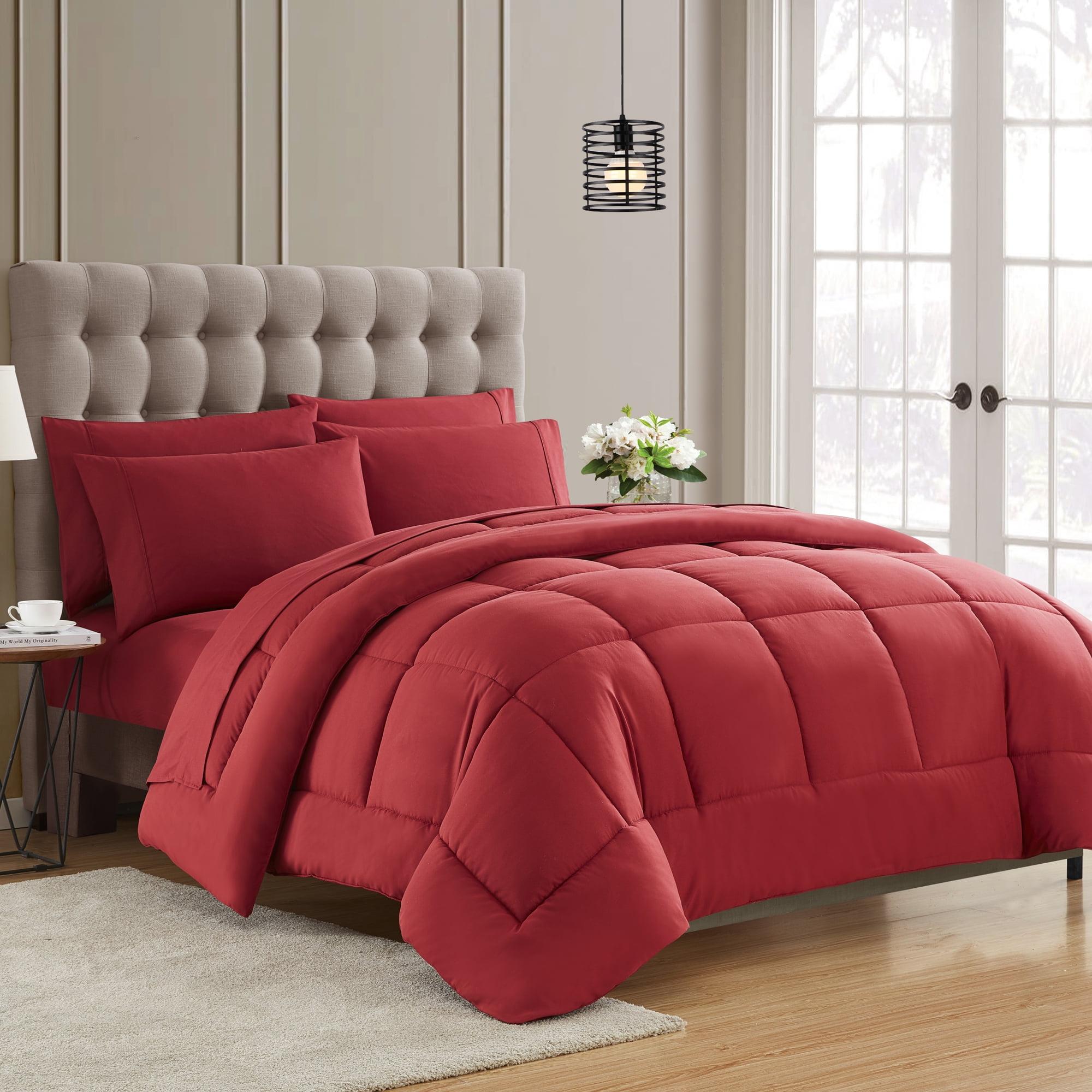 Sweet Home Collection All Season Bed-in-A-Bag 5pc/7pc Solid Color Comforter & Sheet Set Ultra Soft Bedding by Sweet Home Collection