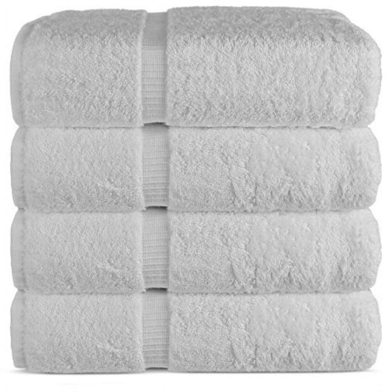 Luxury White Turkish Cotton Bath Towel Set, 27" x 54"