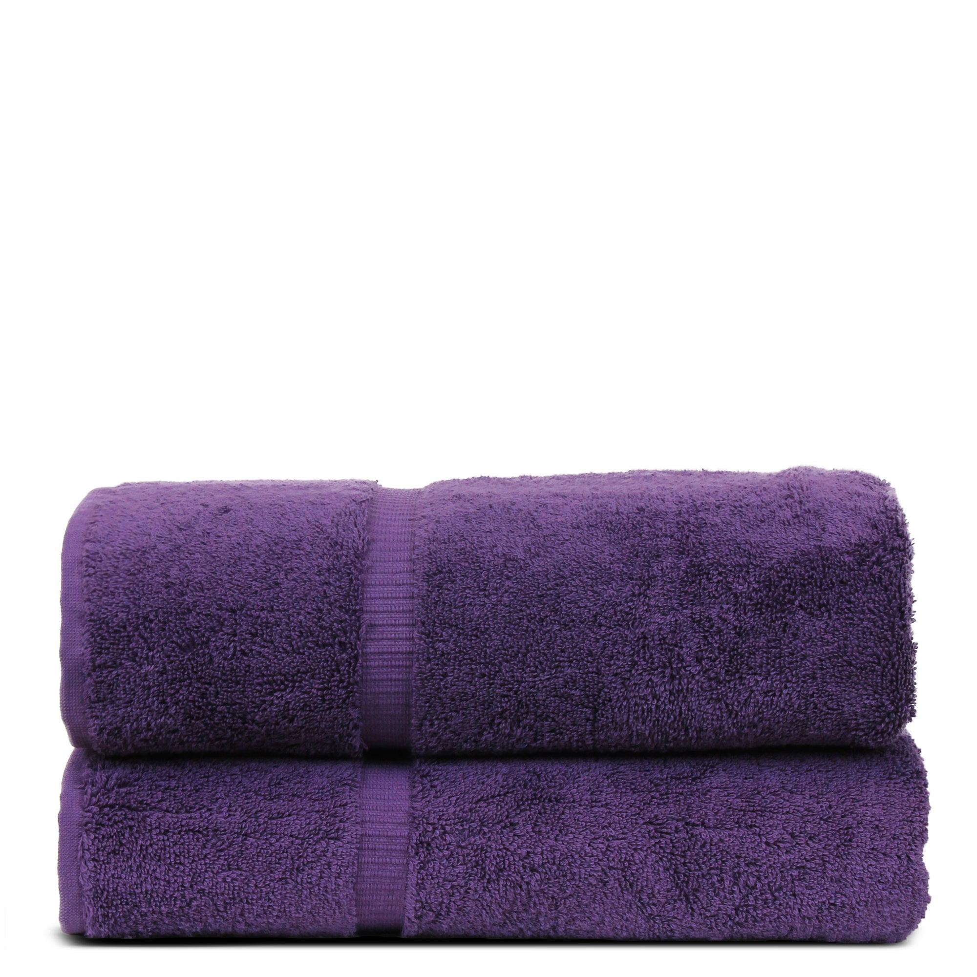 Oversized Plum Turkish Cotton Bath Towel Set