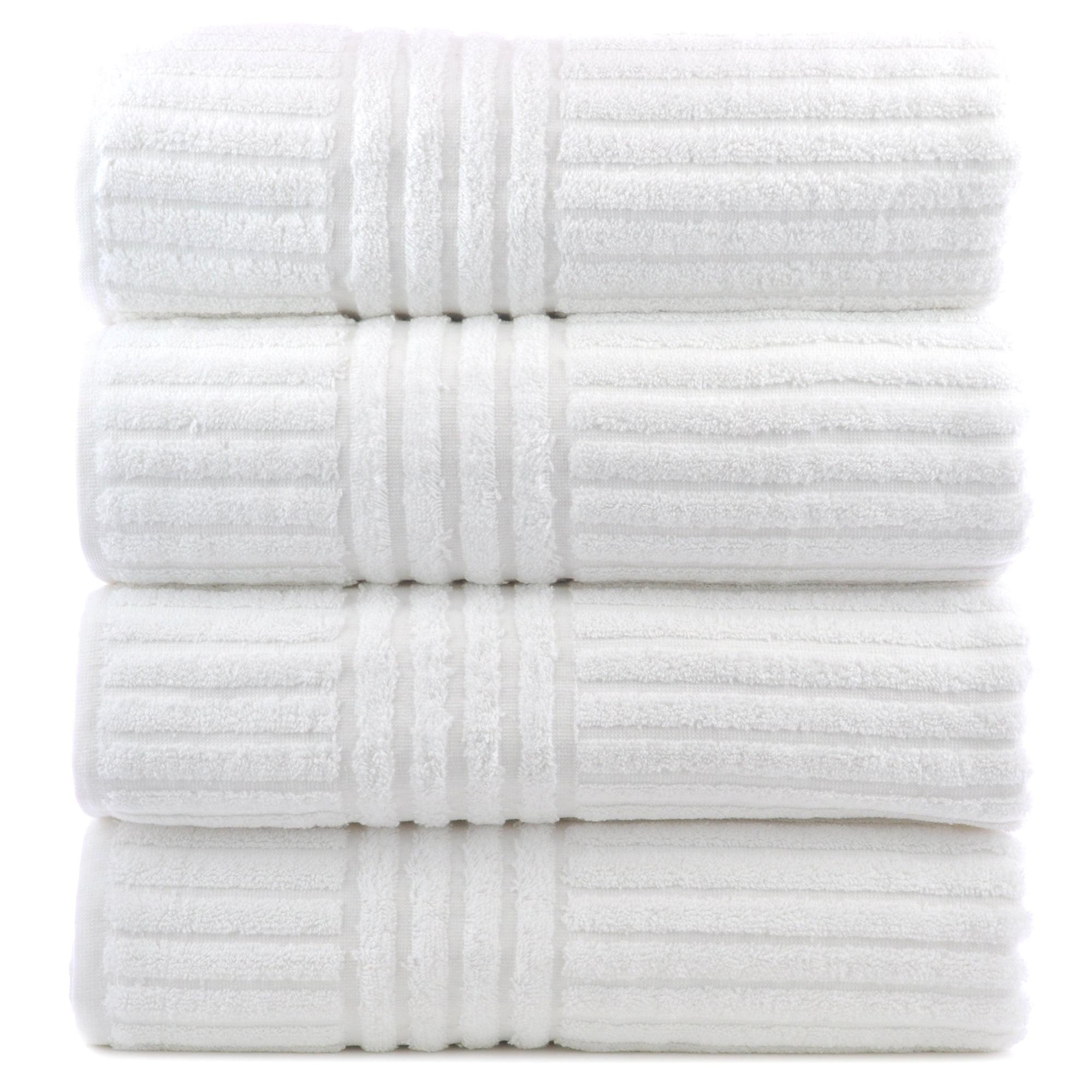 Oversized White Turkish Cotton Hand Washcloth Set