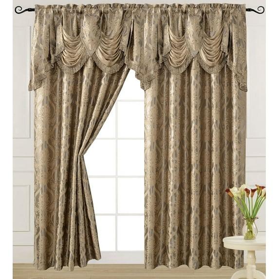 Venice Collections Polyester Room Darkening Curtain Single Panel