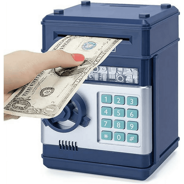 Lvelia Piggy Bank Cash Coin Can ATM Bank Electronic Coin Money Bank for Kids, Money Savings Box Large ATM Coin Bank Toys Gifts for 3-12 Year Old Boys Girls
