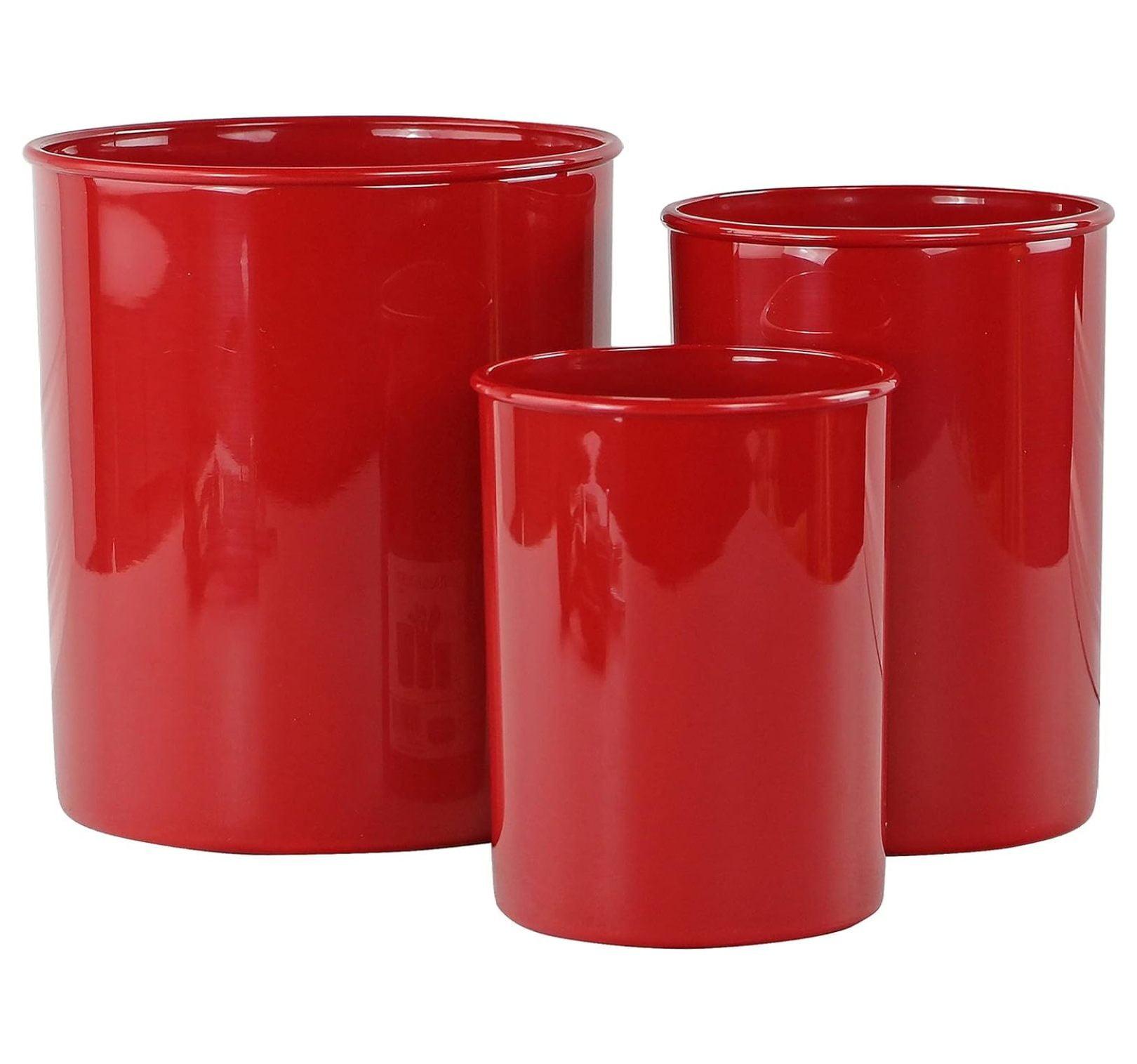 Reston Lloyd Multipurpose Utensil/Crock Holders Organize Wide Variety of Sizes of Utensils & Tools, Includes Extra Large, Large, & Miniature, Red