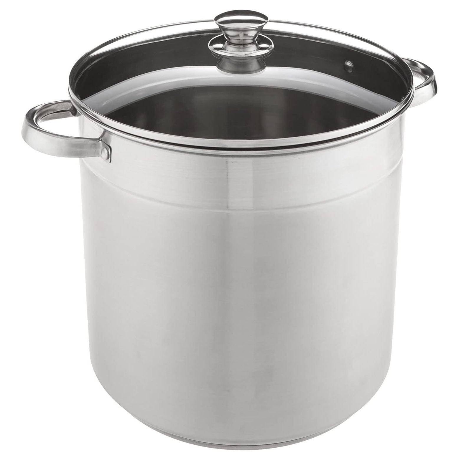 16 Qt Stainless Steel Stockpot with Encapsulated Bottom