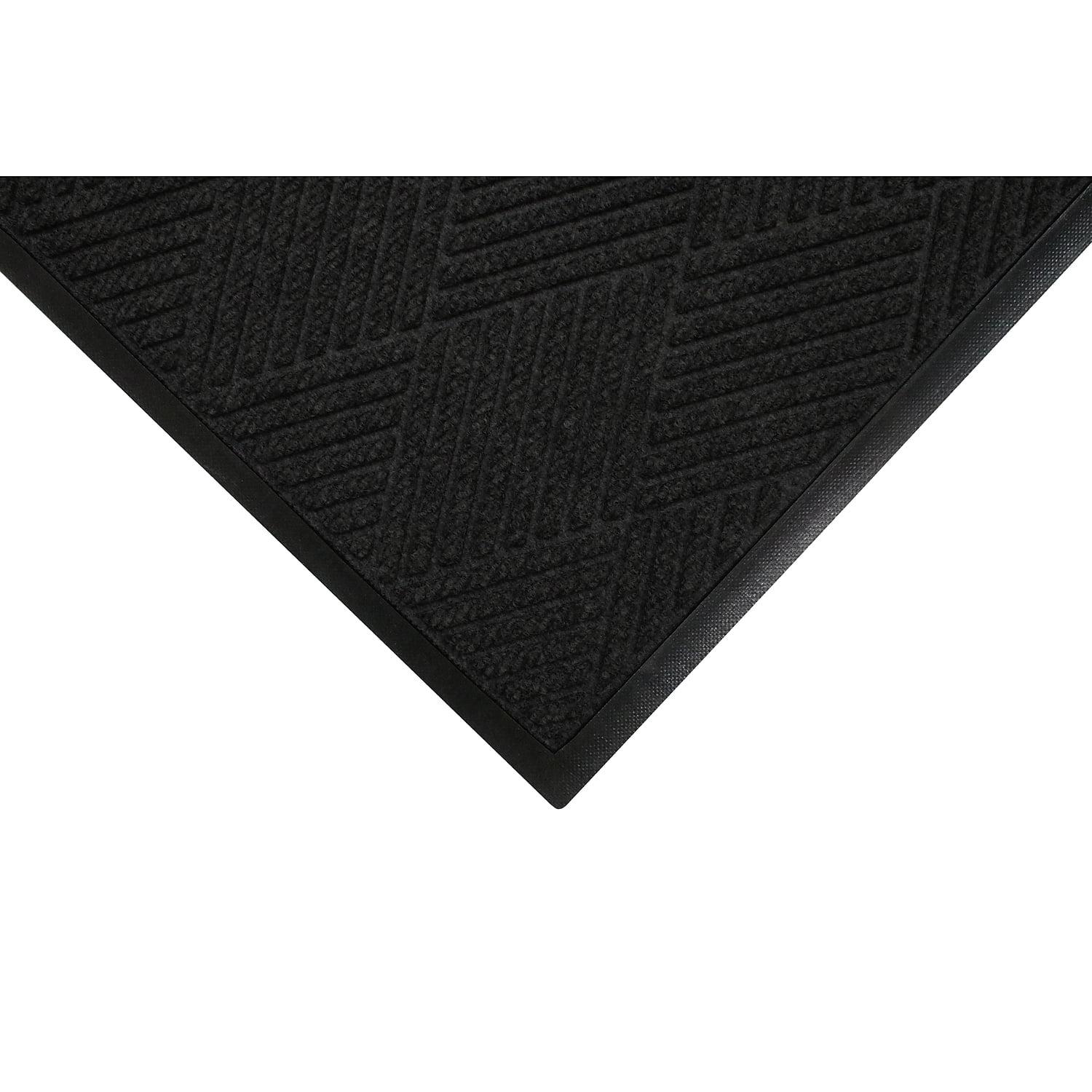 M + A Matting M+A Matting WaterHog Max Diamond Classic Mat Universal Cleated 2' x 3' Black Smoke