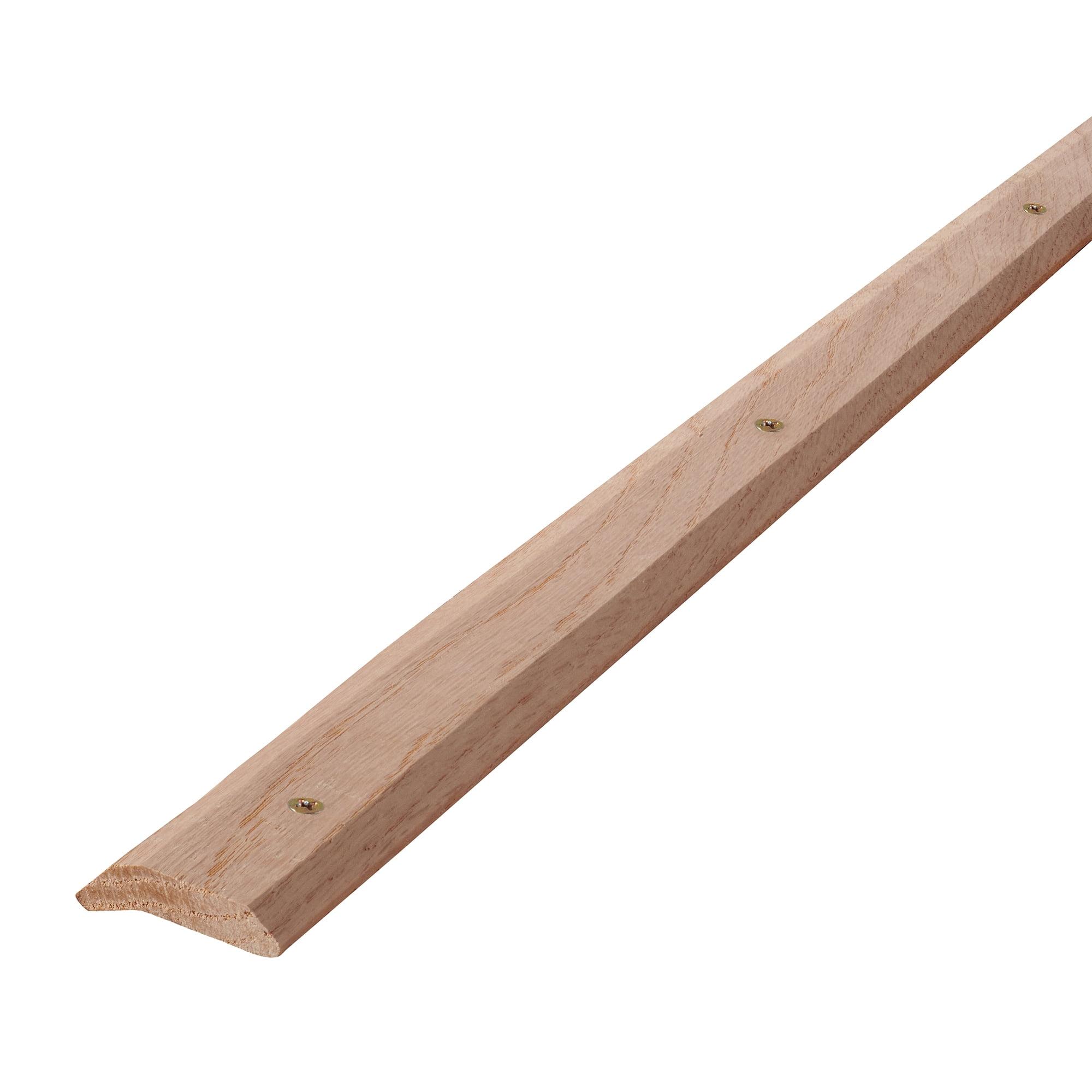 Unfinished Oak Hardwood Carpet Trim with Screws, 72-Inch