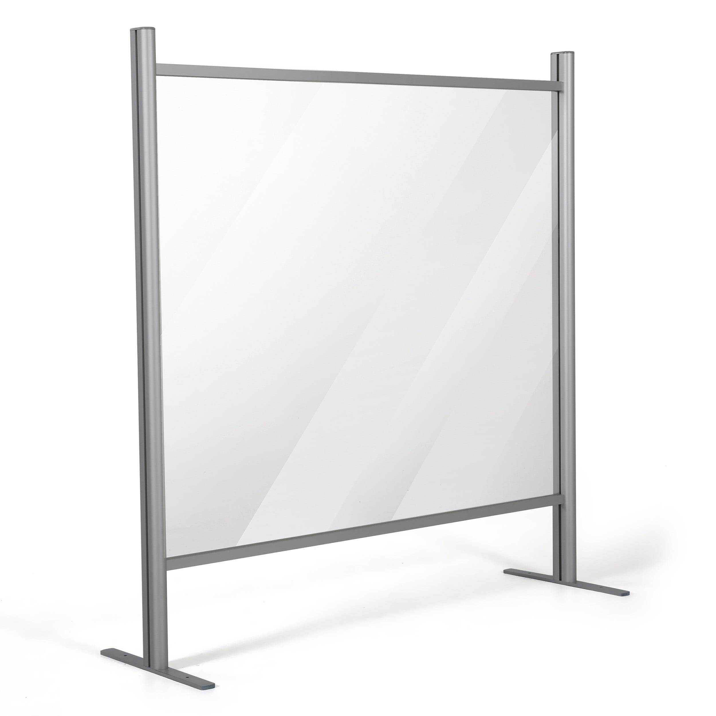 MT Displays Metal/Glass 1 Panel Sneeze Guard with Pass Through Window