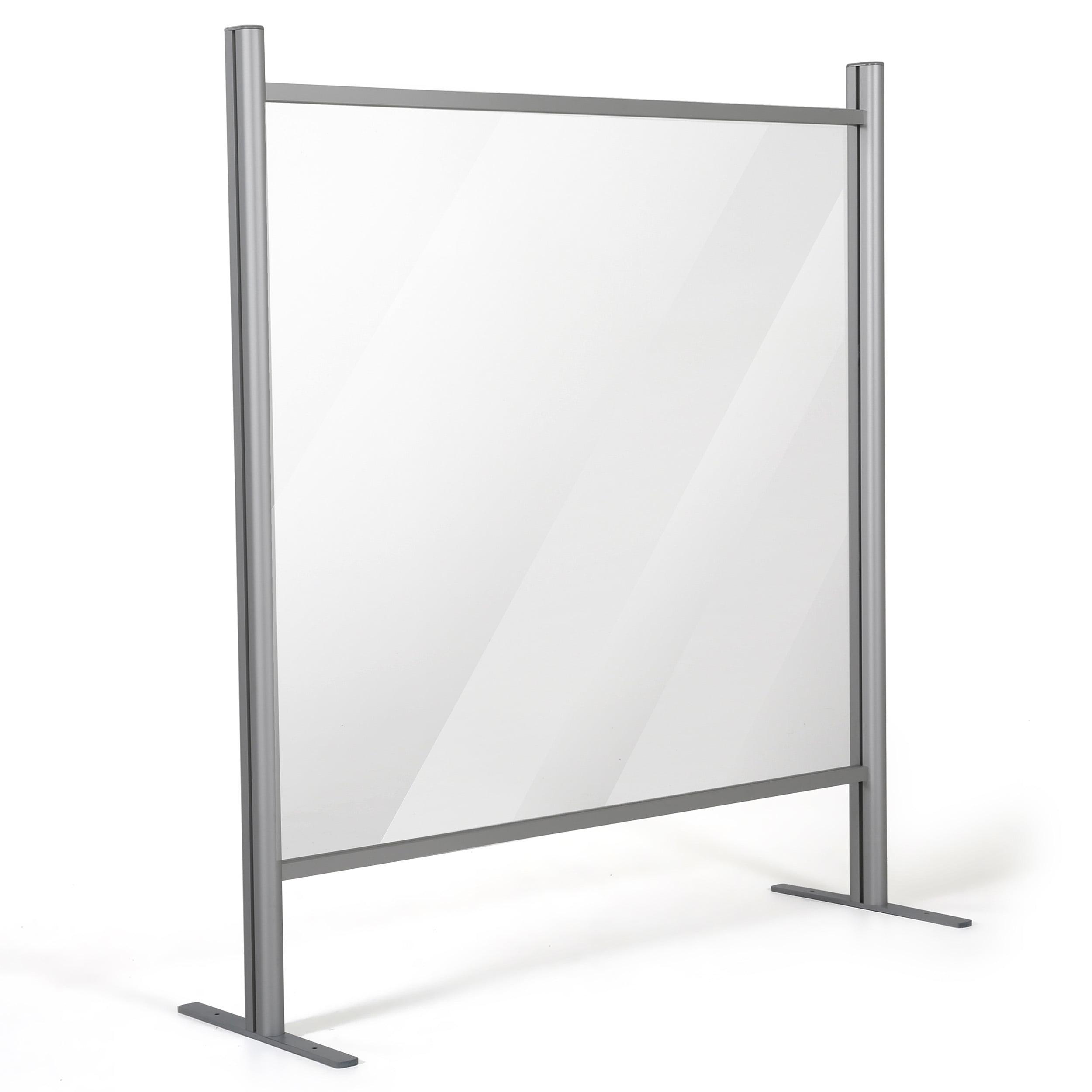 MT Displays Metal/Glass 1 Panel Sneeze Guard with Pass Through Window