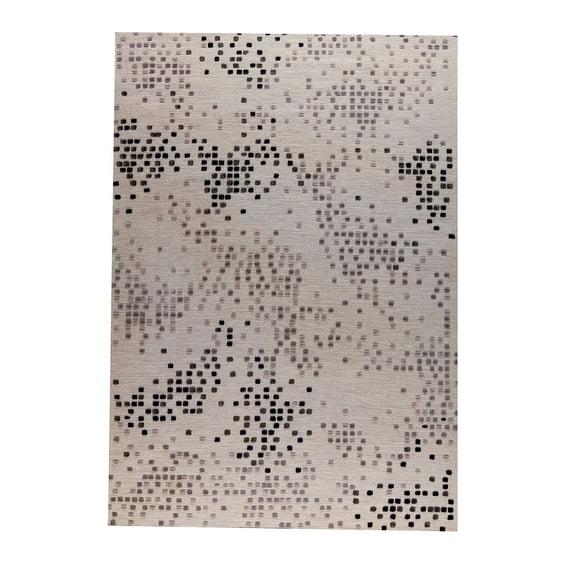 MA Trading Handmade Bee Rug (India) Grey 4' x 6' Wool,Synthetic,Natural Fiber Geometric 4' x 6' Indoor,Handmade Bedroom