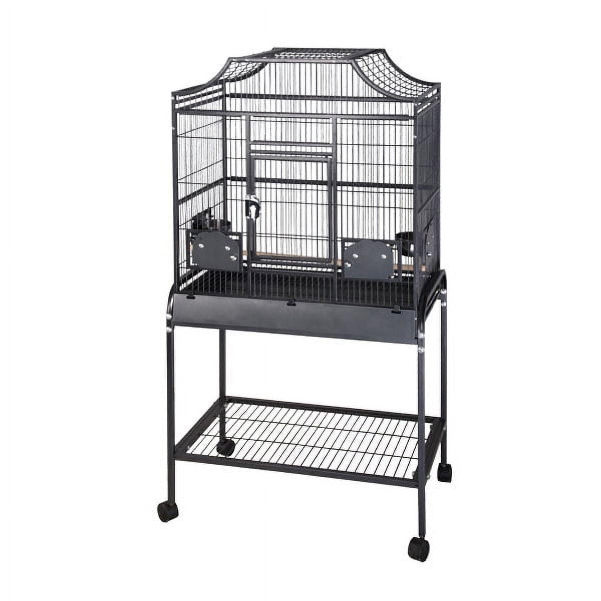 Platinum Coated Metal Elegant Flight Bird Cage with Stand