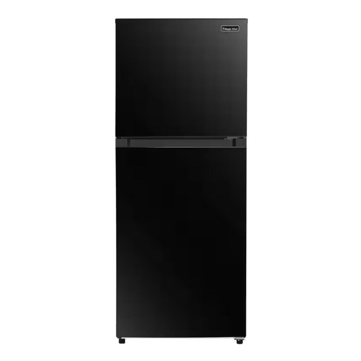 Magic Chef Magic Chef 10.1-cu. ft. Refrigerator with Top Freezer in Platinum Steel