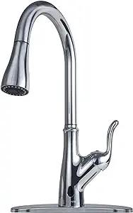 Brushed Nickel Touchless Pull-Down Kitchen Faucet with Spray