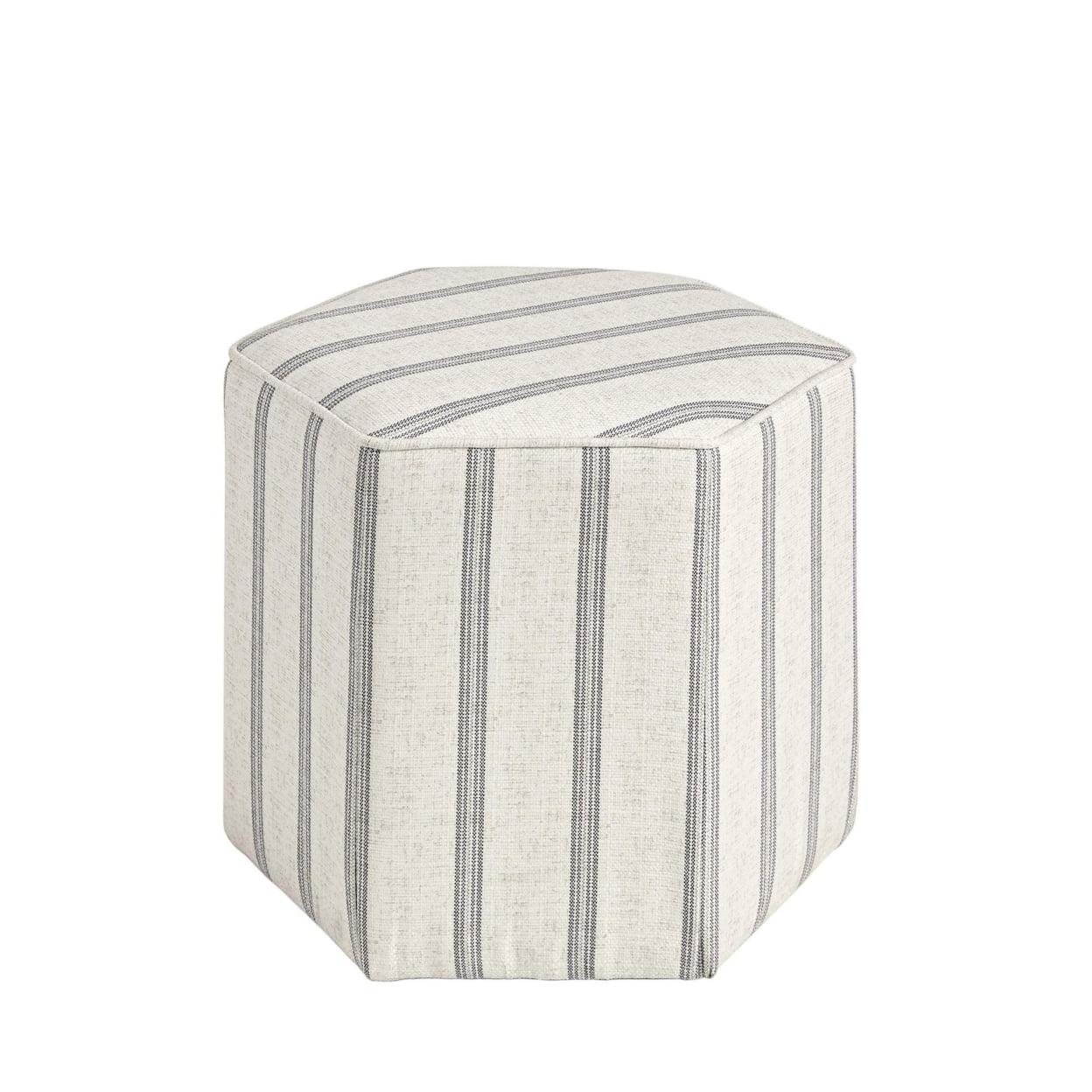 Martha Stewart Martha Stewart Ellen Striped Upholstered Ottoman