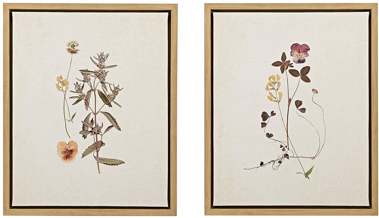 Martha Stewart French Herbarium 2-piece Framed Canvas Wall Art Set