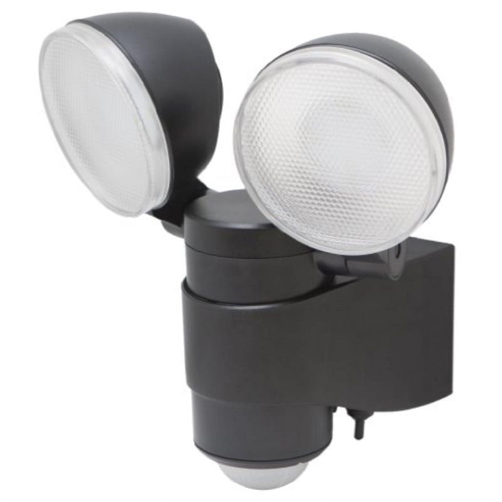 Dual Head LED Security Spotlight, Motion-Sensor, Battery-Powered, Black