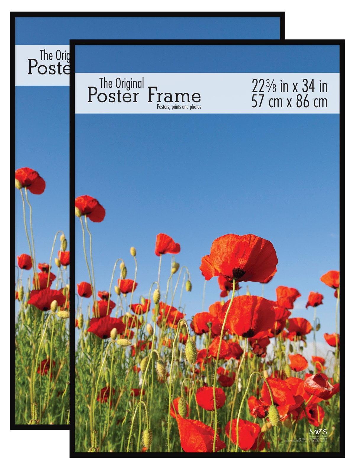 MCS Black 22.375x34 Inch Wall Poster Frame Set of 2