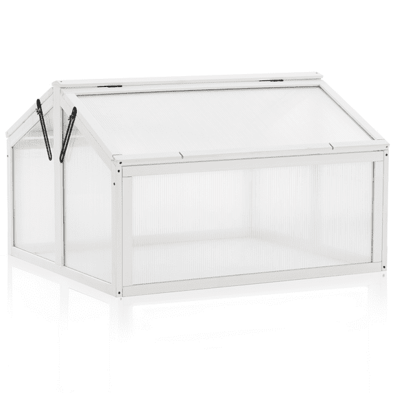 MCombo 35.4" W x 31.5" D Double Box Wooden Greenhouse Cold Frame