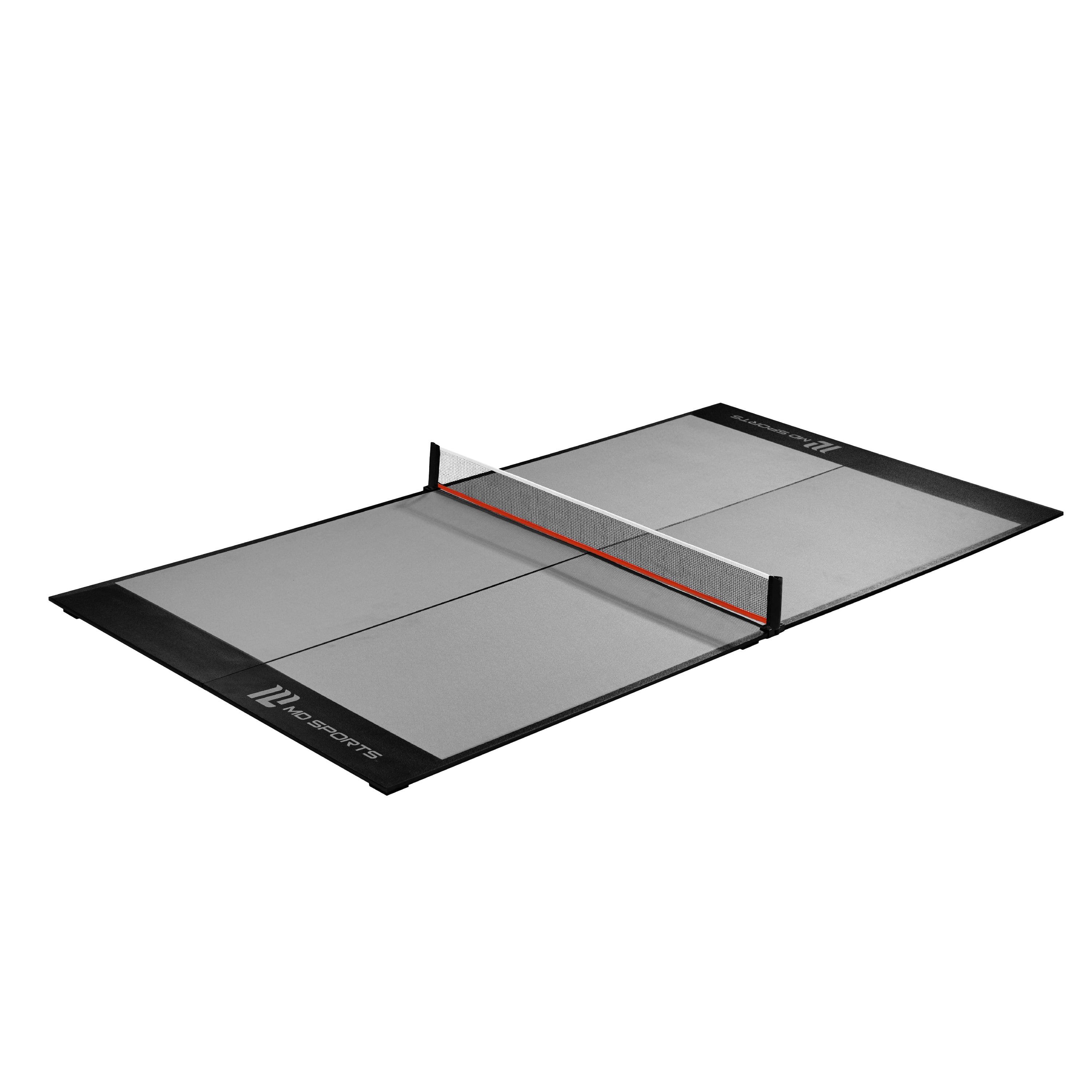 Indoor Foldable Table Tennis Conversion Top, Gray, 84" x 44" by MD Sports