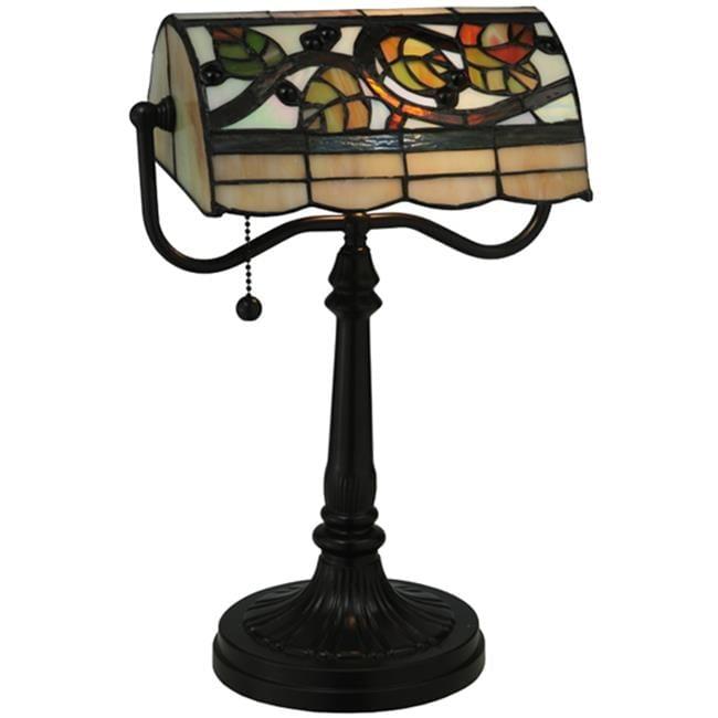 Meyda Lighting Meyda Tiffany & Stained Glass Metal Bankers Lamp