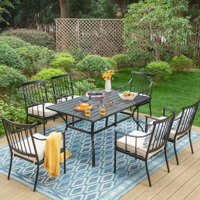 Argyri 6 - Person 60" Long Dining Set with Cushions