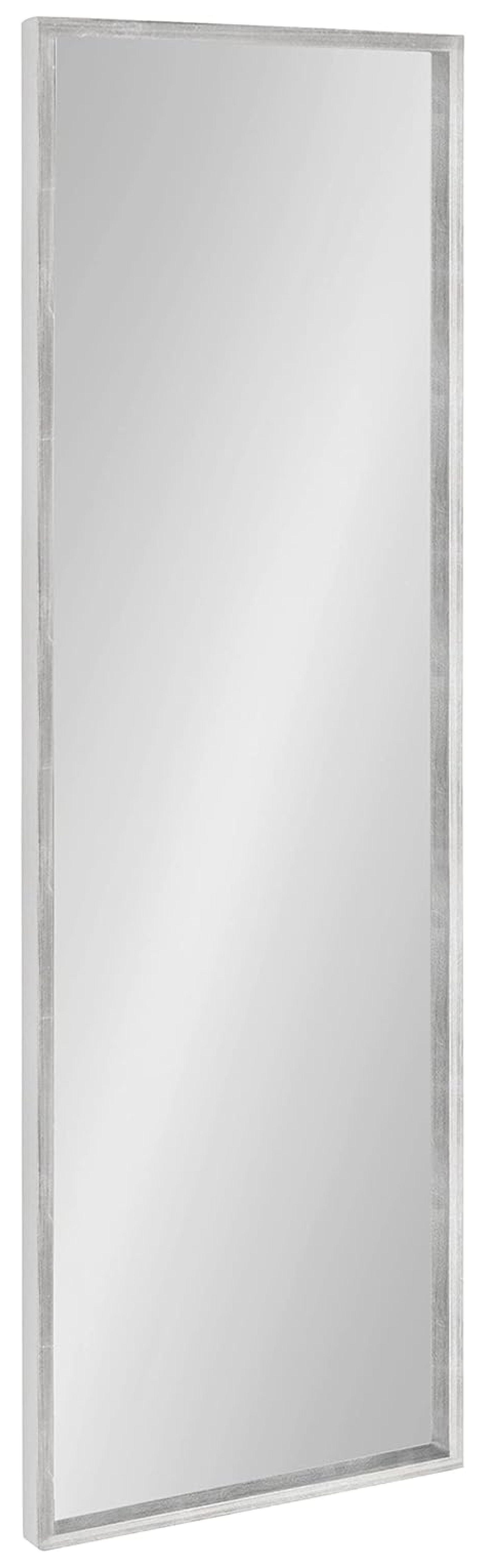 Travis Silver Rectangular Wood Framed Wall Mirror