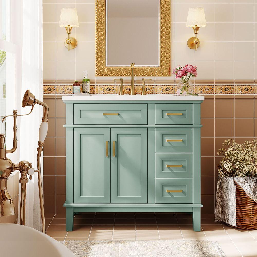 red chair Bathroom Storage 36'' Bathroom Vanity with Top