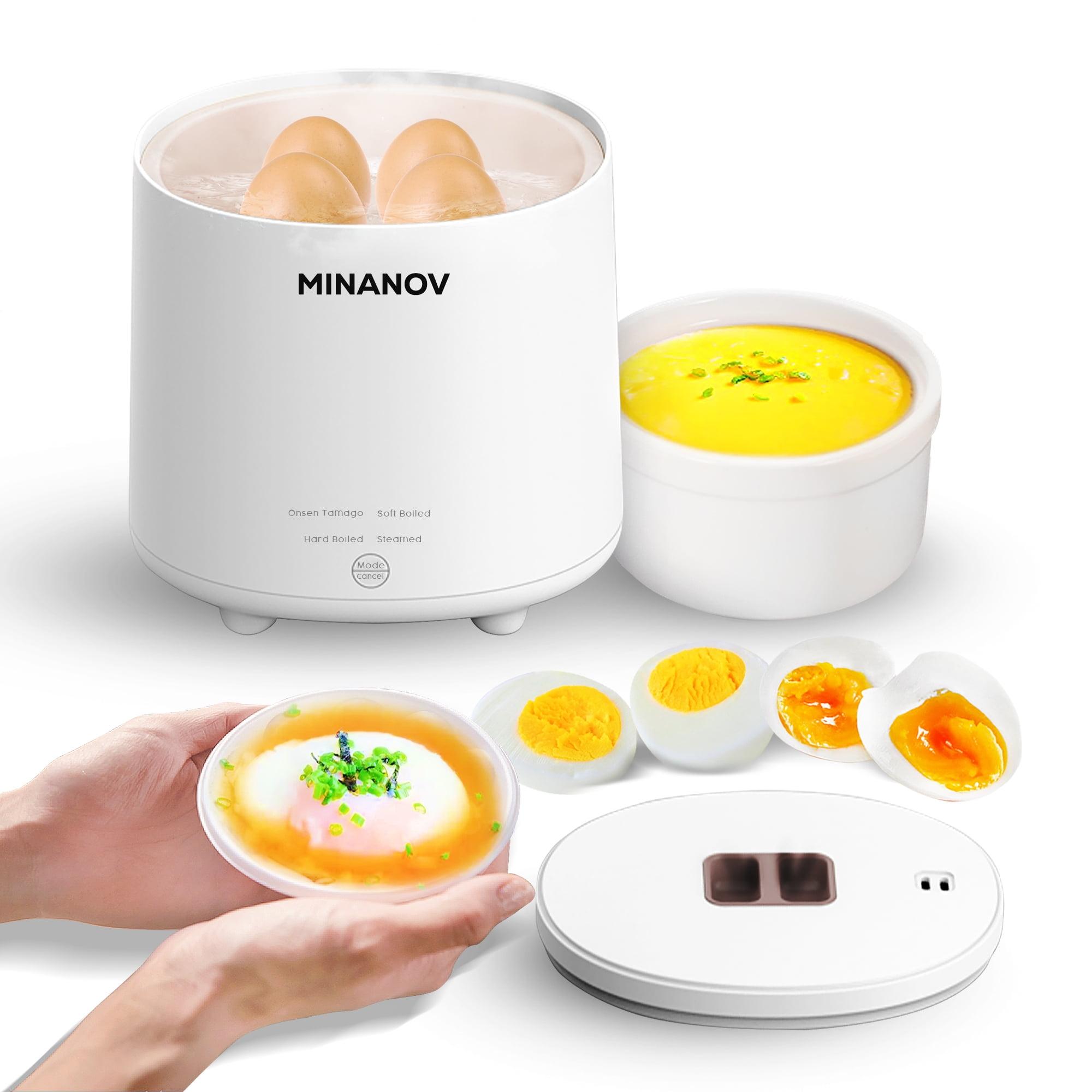 MINANOV White 4-Egg Capacity Rapid Electric Egg Cooker