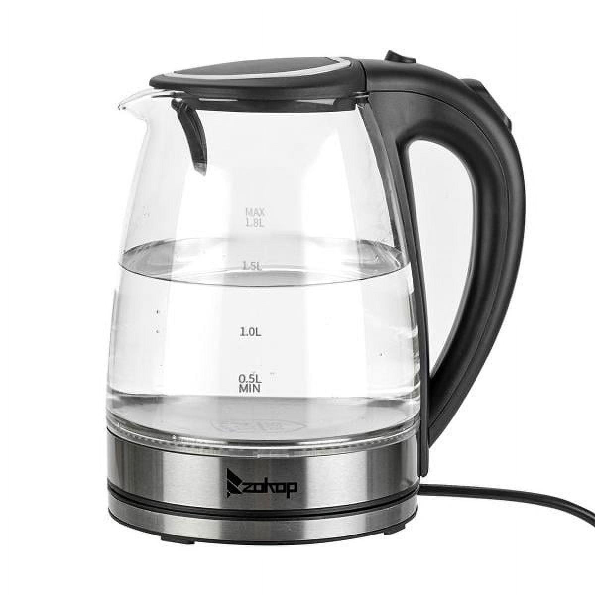 1.8L Glass Electric Kettle with LED Light and Auto Shut-Off