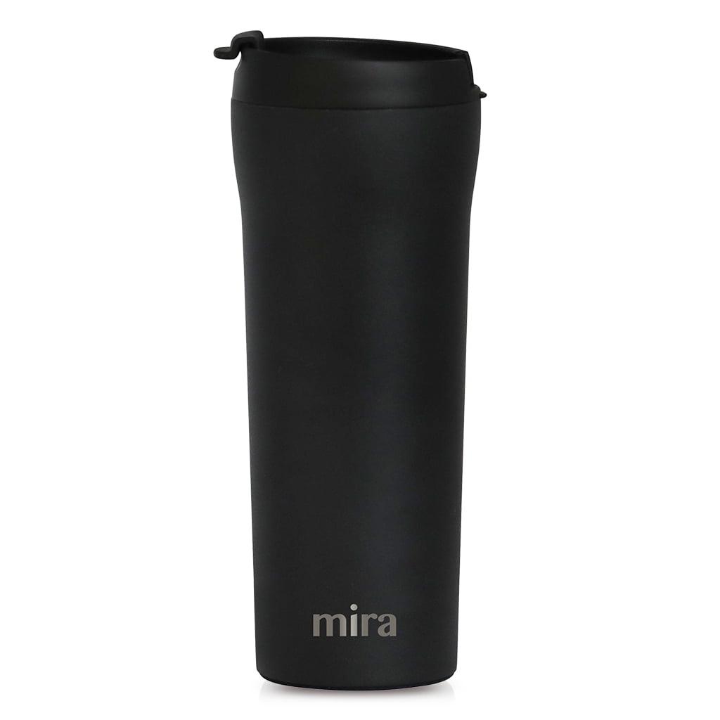 Mira 16 oz Black Stainless Steel Insulated Travel Tumbler