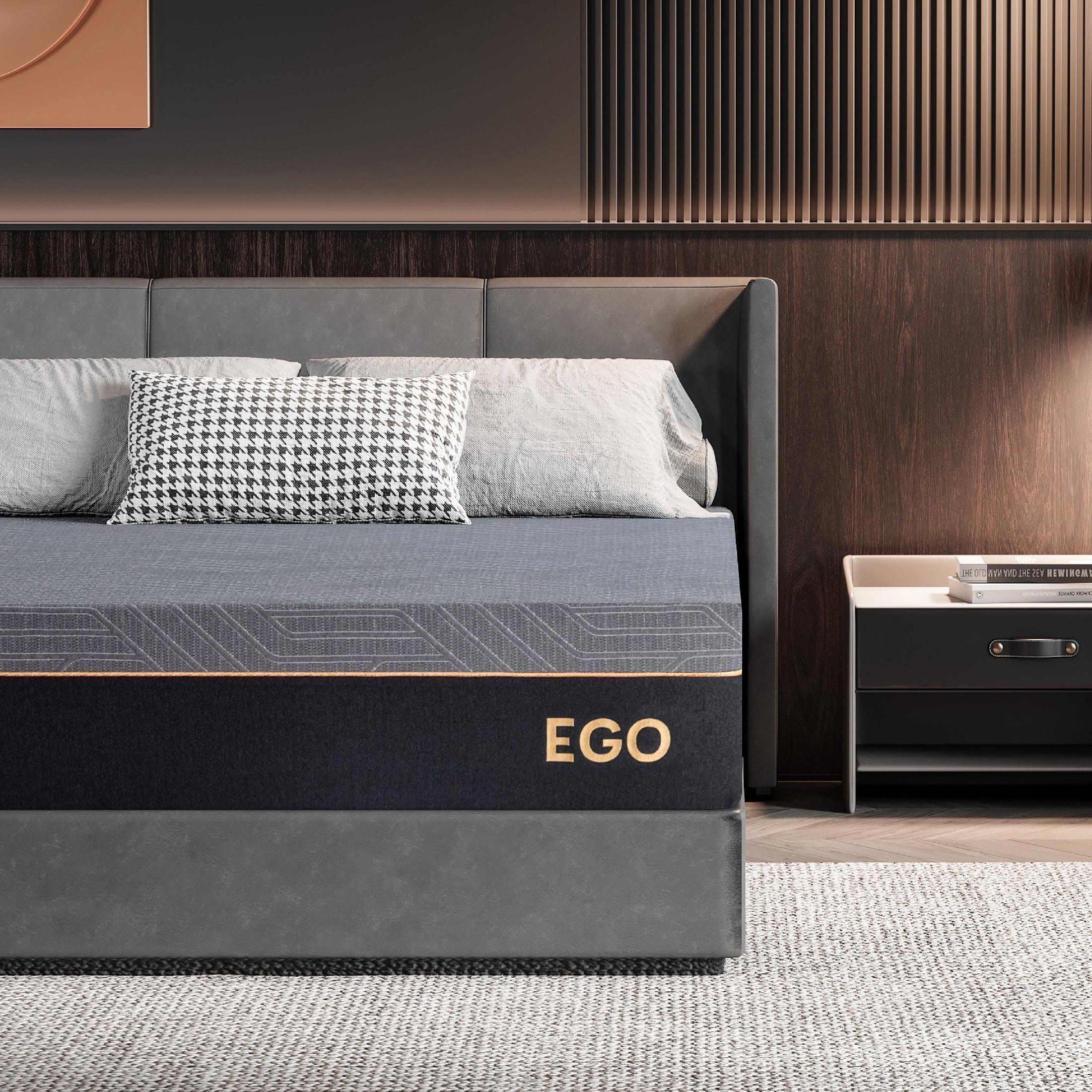 MLILY Ego Black 12 inch King Mattress in a Box, Gel Memory Foam Mattress, Medium