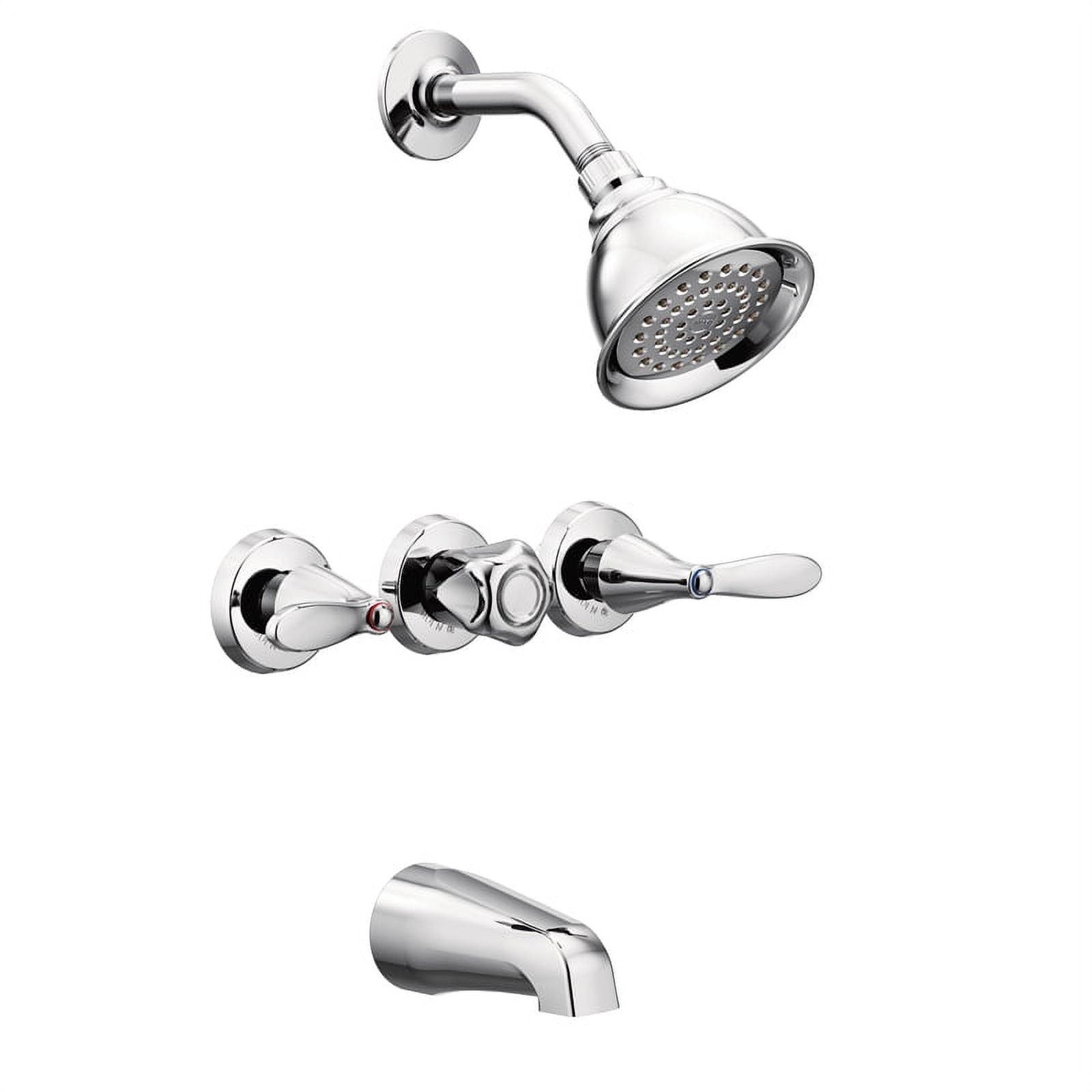 Moen Chrome 3-Handle Tub and Shower Faucet Set