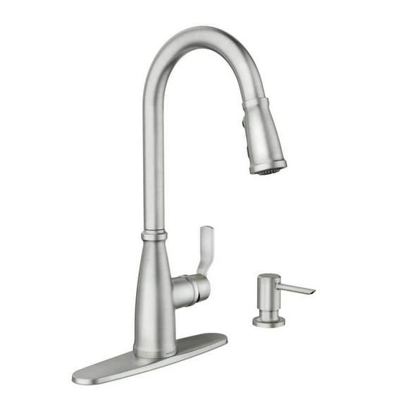 Moen Nolia 1-Handle Pull-Down High Arc Kitchen Faucet, Spot Resistant Stainless