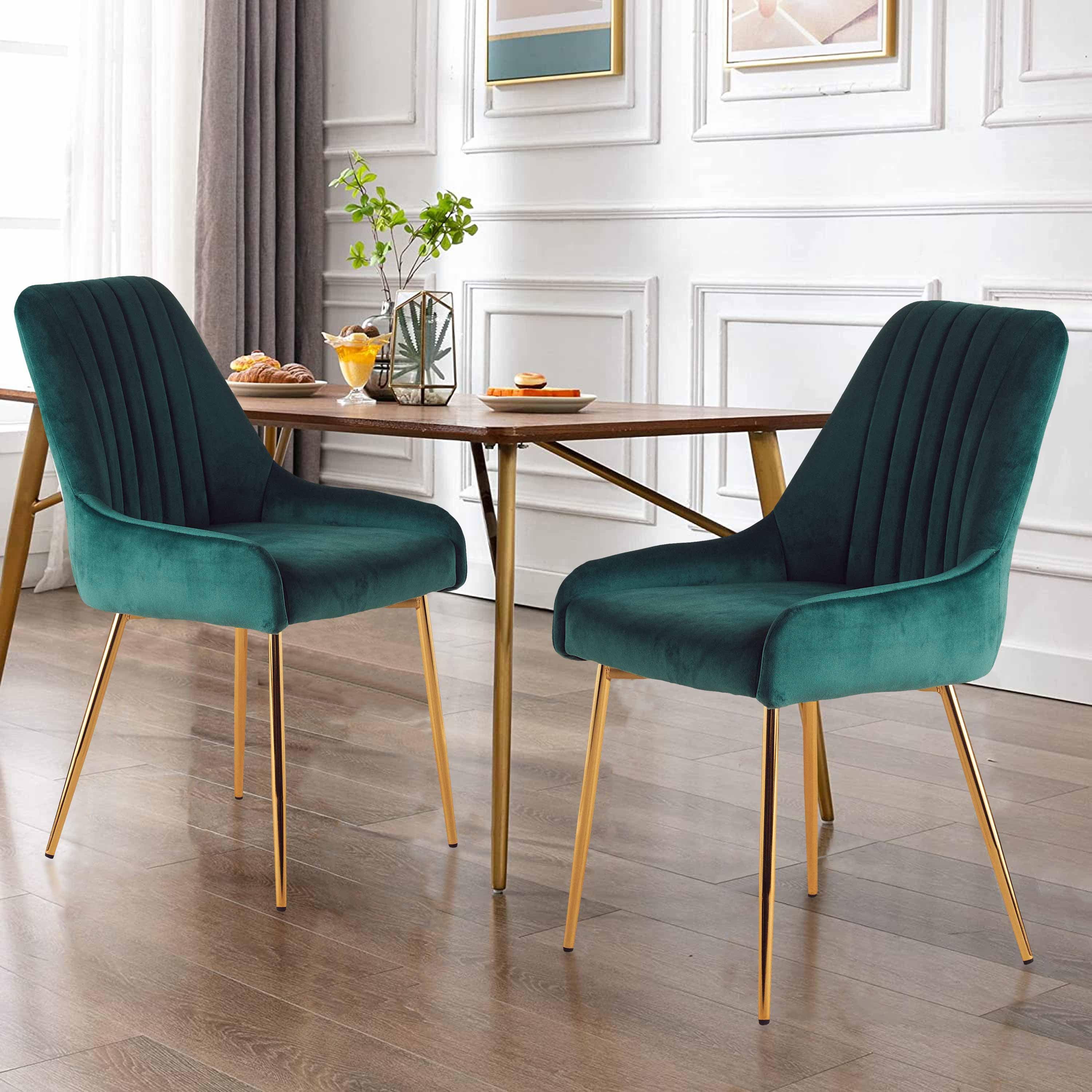 Kataleah Tufted Velvet Side Dining Chairs