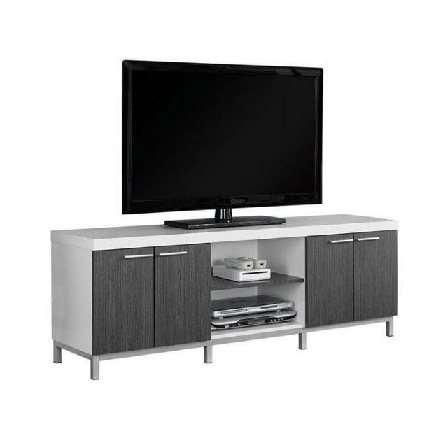 Monarch Specialties TV STAND - 60L / WHITE / GREY