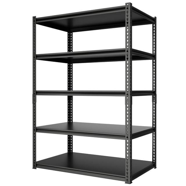 MOPHOTO 5-Tier Metal Storage Shelves - 36W x 16D x 72H Inches, Adjustable Garage Shelving, 1100 lb Total Capacity, 220 lb Per Shelf, Black