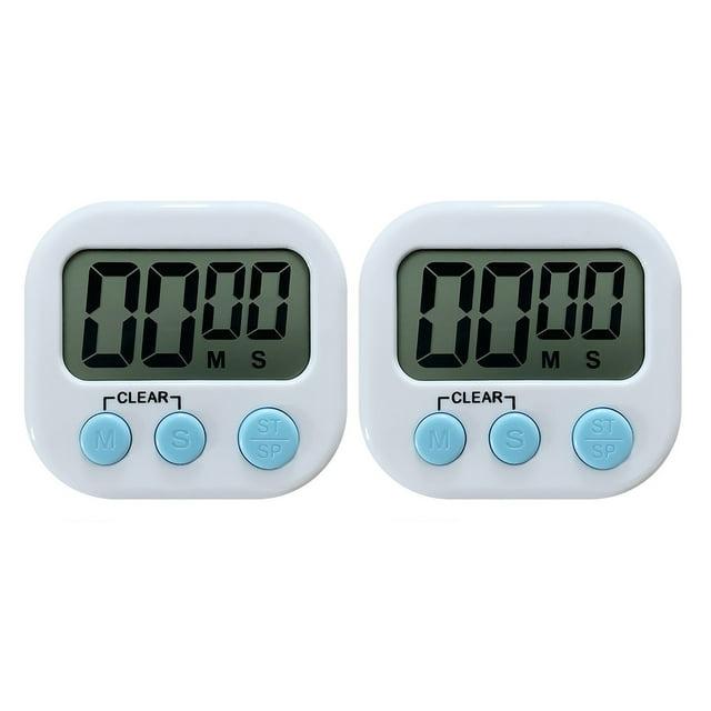 2 Count Kitchen Timer Task Small Digital with Magnetic Back and On/off Switch