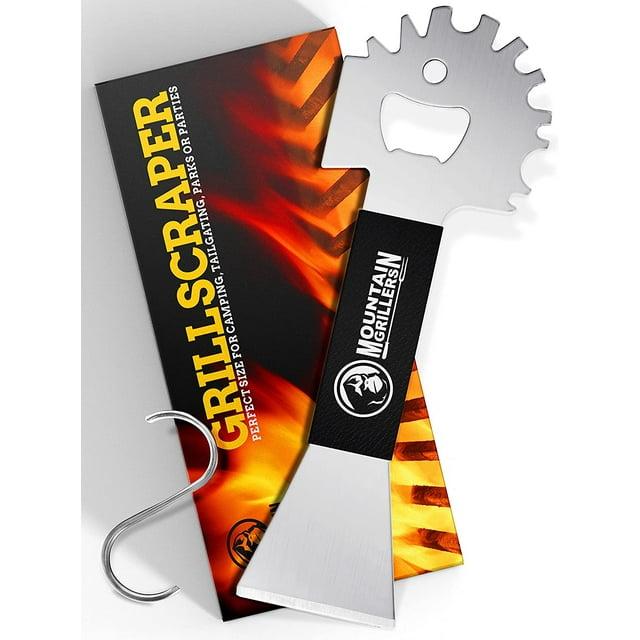 Mountain Grillers BBQ Grill Grate Scraper - Silver