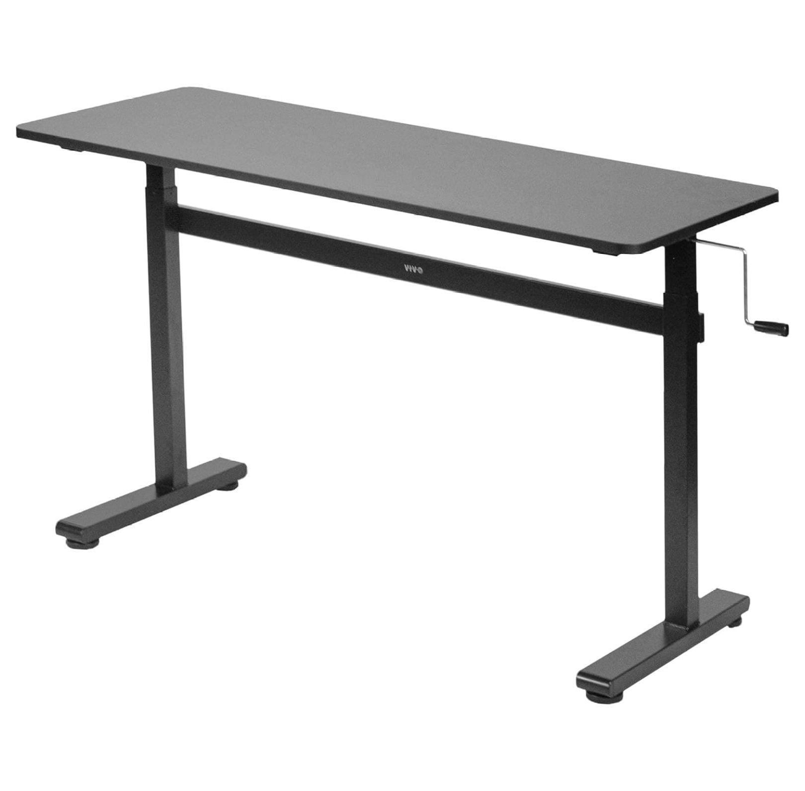 Modern Alloy Steel 55" Black Adjustable Standing Desk