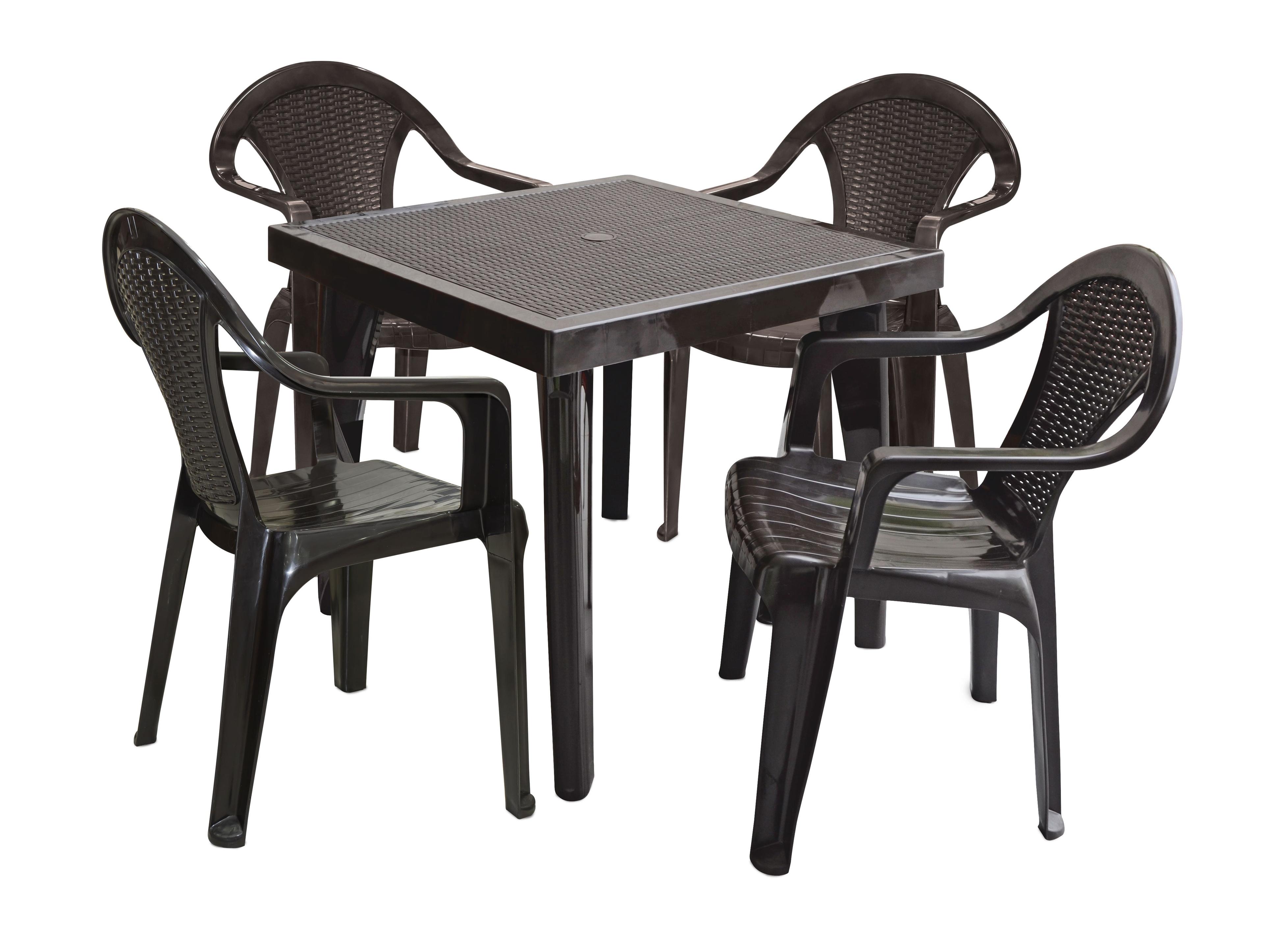 MQ INFINITY 5 - Piece Chair and Table Set, Espresso