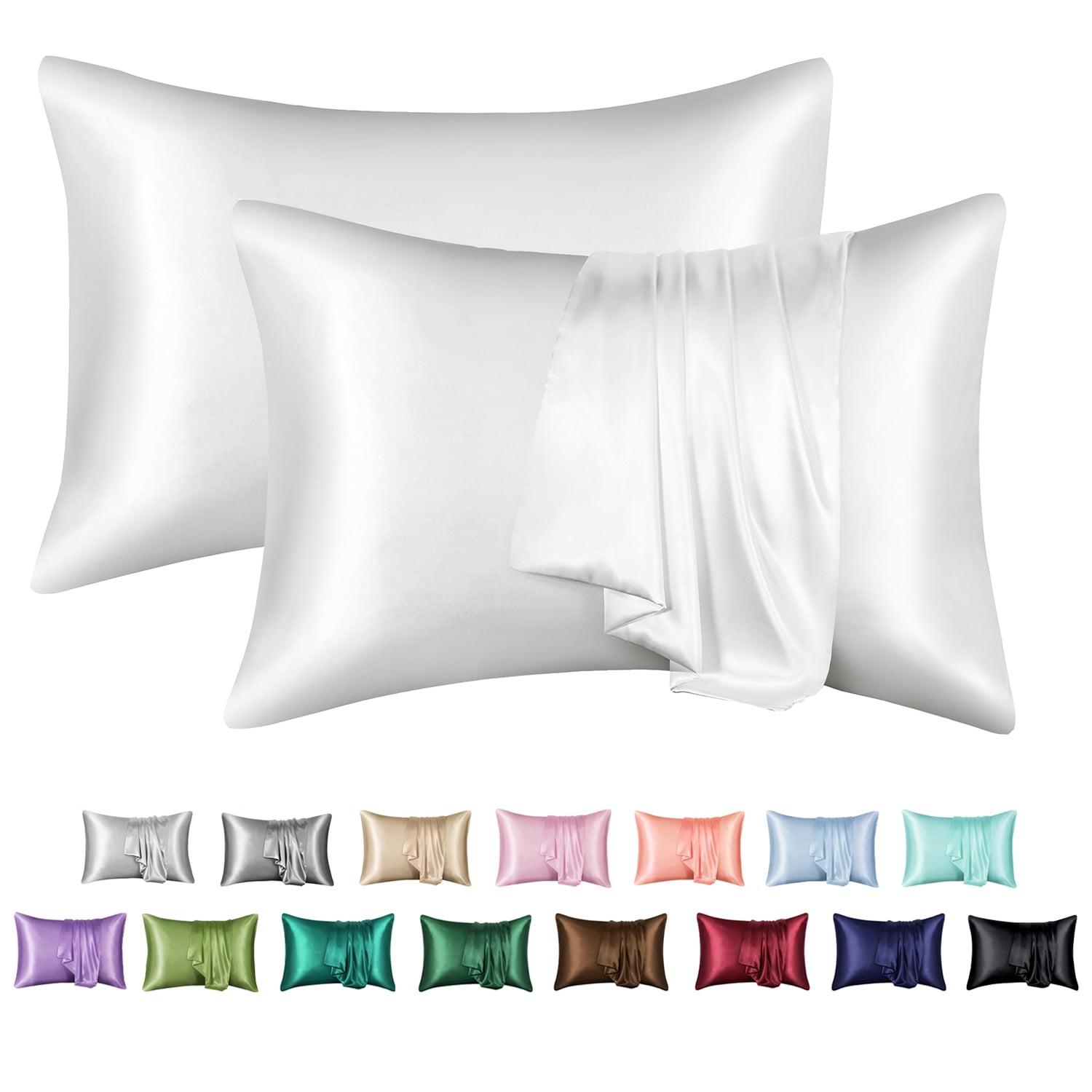 Ivory Satin Silk Standard Pillowcases for Hair and Skin