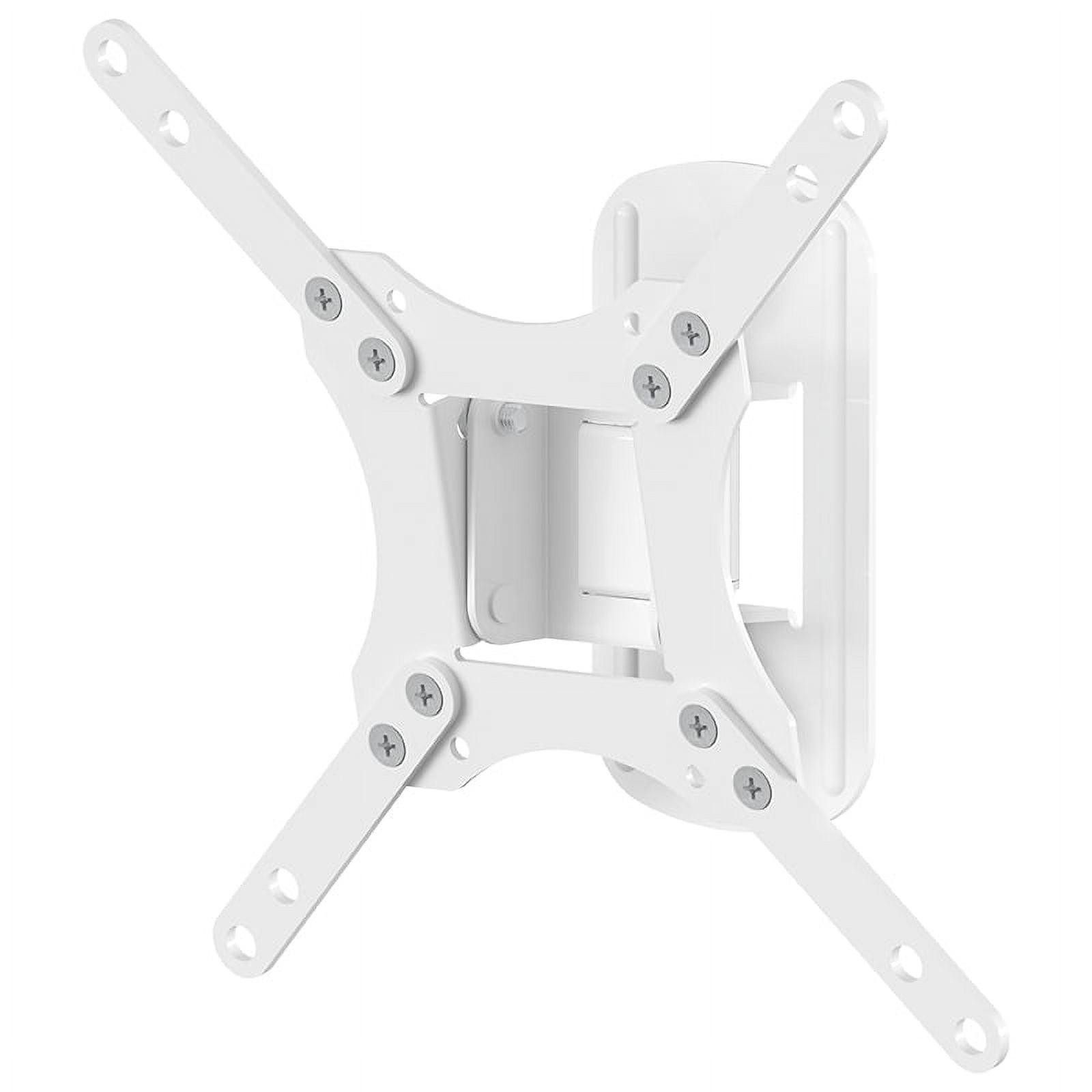 White Steel Tilt and Turn Monitor Wall Mount for 13-39 Inch Screens