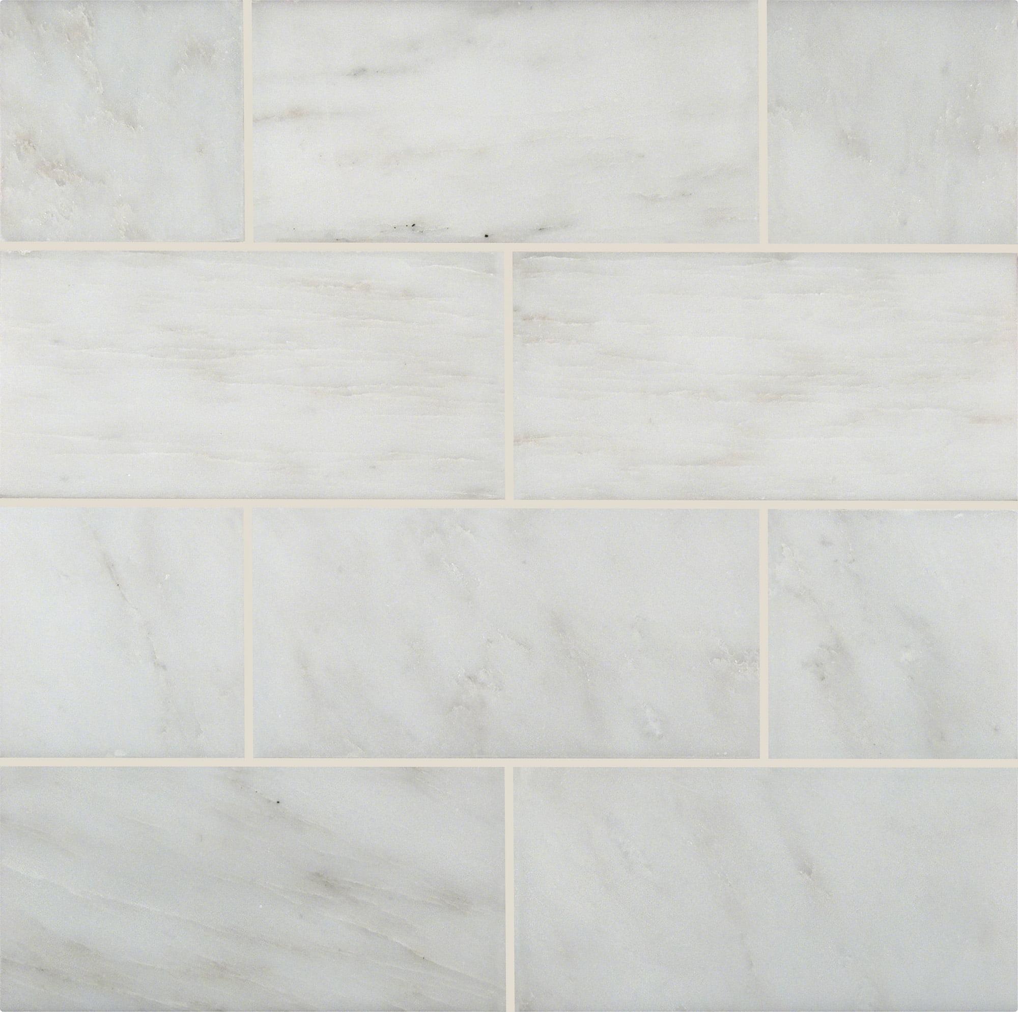 Greecian White 3" x 6" Polished Marble Subway Tile