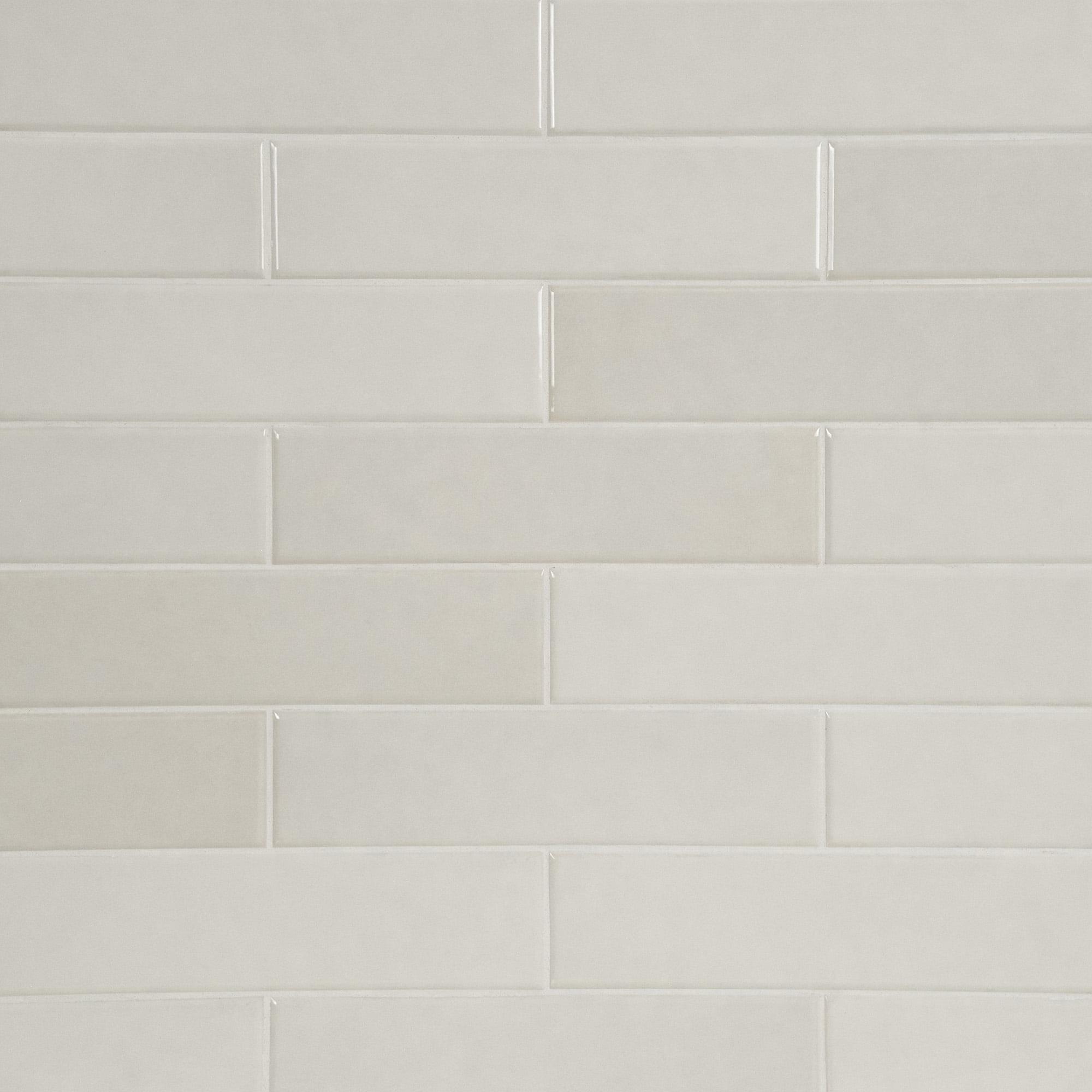 Dove Glossy White Ceramic Subway Wall Tile 3'' x 12''