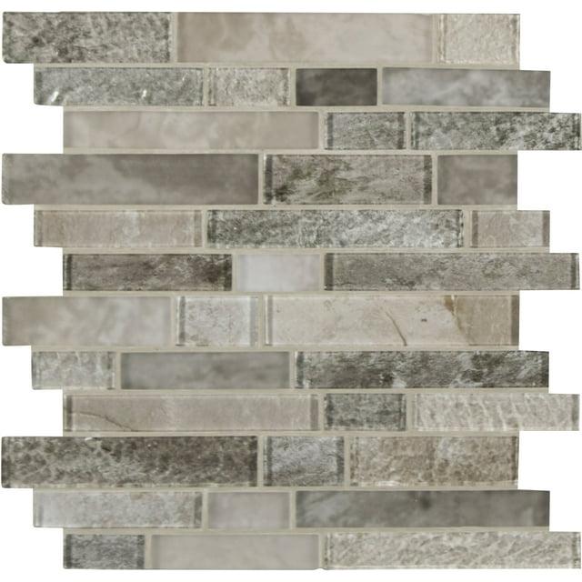 MSI Savoy Interlocking 12 in. x 12 in. x 8 mm Glass Mesh-Mounted Mosaic Tile (10 sq. ft. / case)