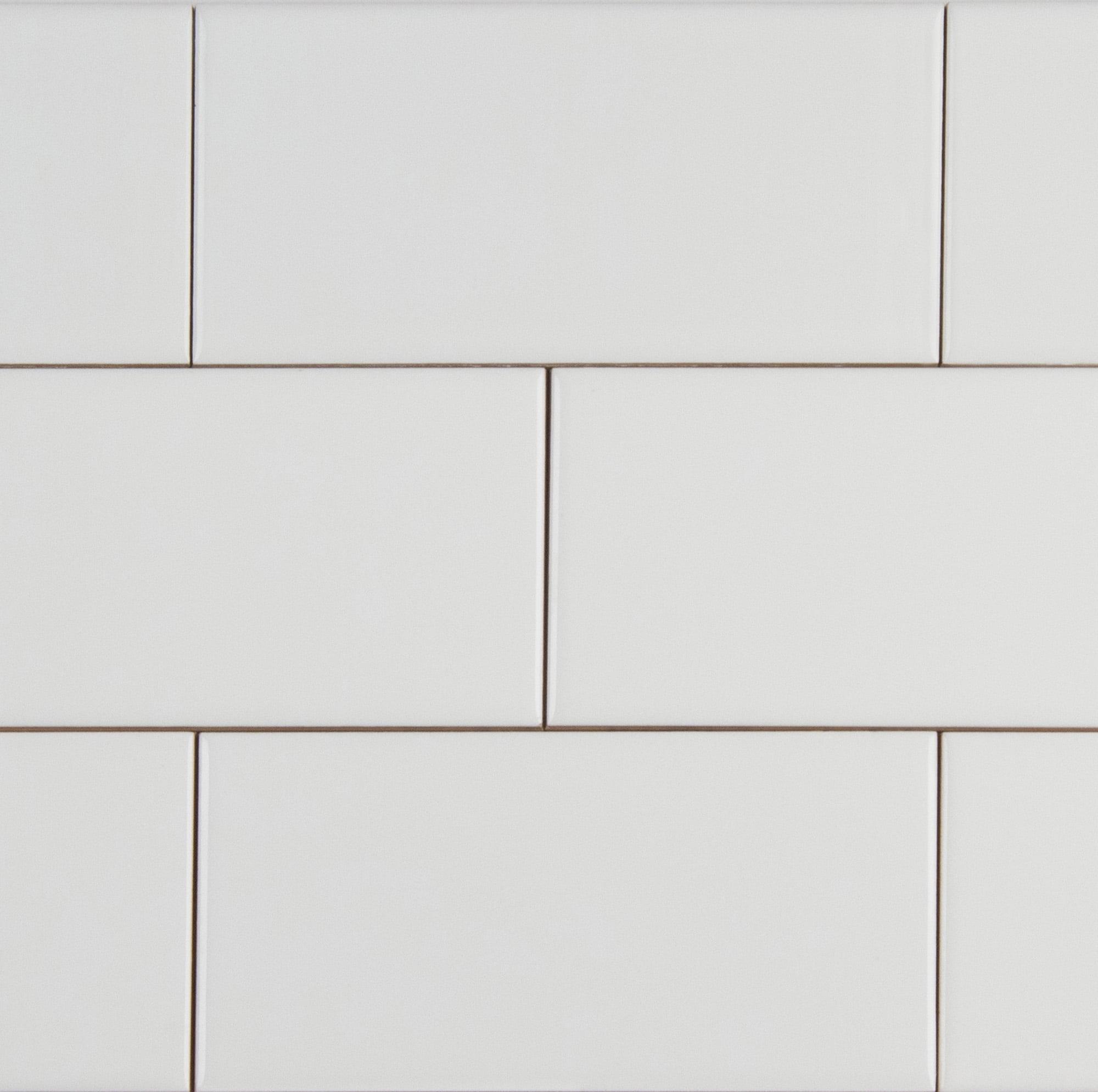 White Glossy 4" x 16" Ceramic Subway Tile