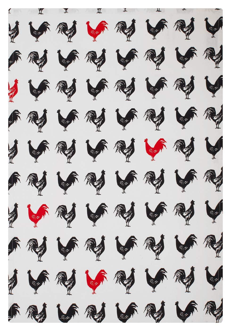 MUkitchen Kitchen Designer Print Towel Set, French Hen